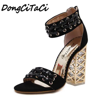 DongCiTaCi Summer Women High heel Sandals Woman Shoes Ladies Fashion Sexy Cross-tied Crystal Transparent Metal heel Sandals
DongCiTaCi Summer Women High heel Sandals Woman Shoes Ladies Fashion Sexy Cross-tied Crystal Transparent Metal heel Sandals
