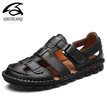 Genuine Leather Men Sandals Superior Quality Luxury Summer Shoes Men Fashion Sandalias Beach Shoes Soft Bottom Breathable
Genuine Leather Men Sandals Superior Quality Luxury Summer Shoes Men Fashion Sandalias Beach Shoes Soft Bottom Breathable