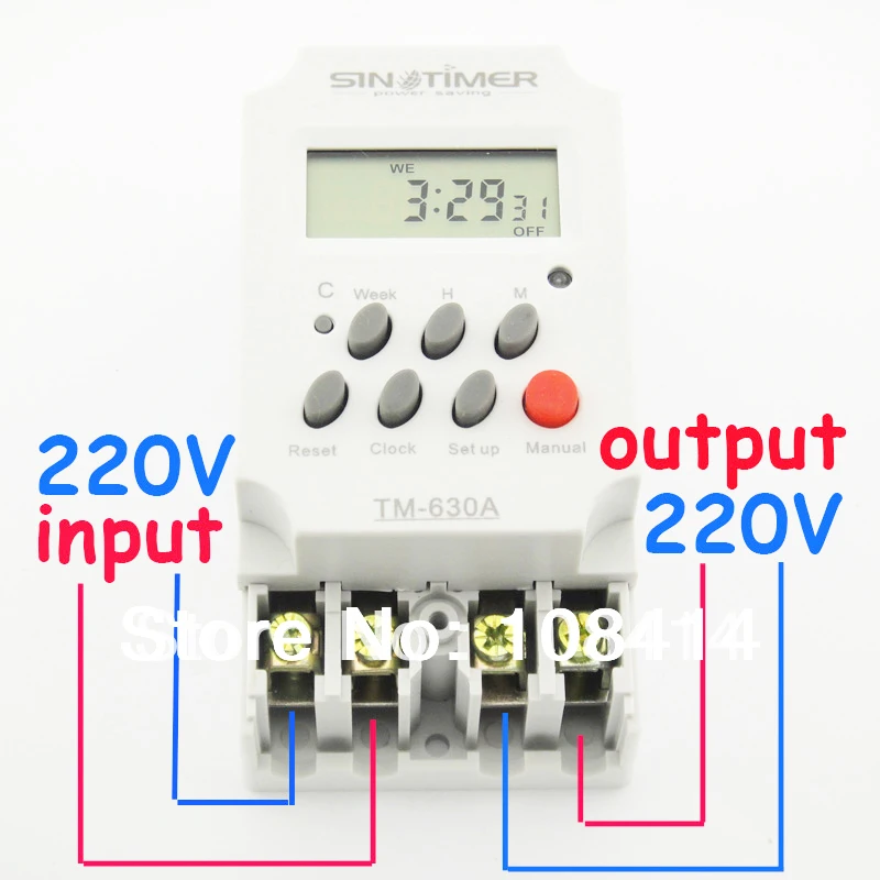 

30amp 220V AC MINI Digital TIMER SWITCH 7 Days Programmable Time Relay FREE SHIPPING