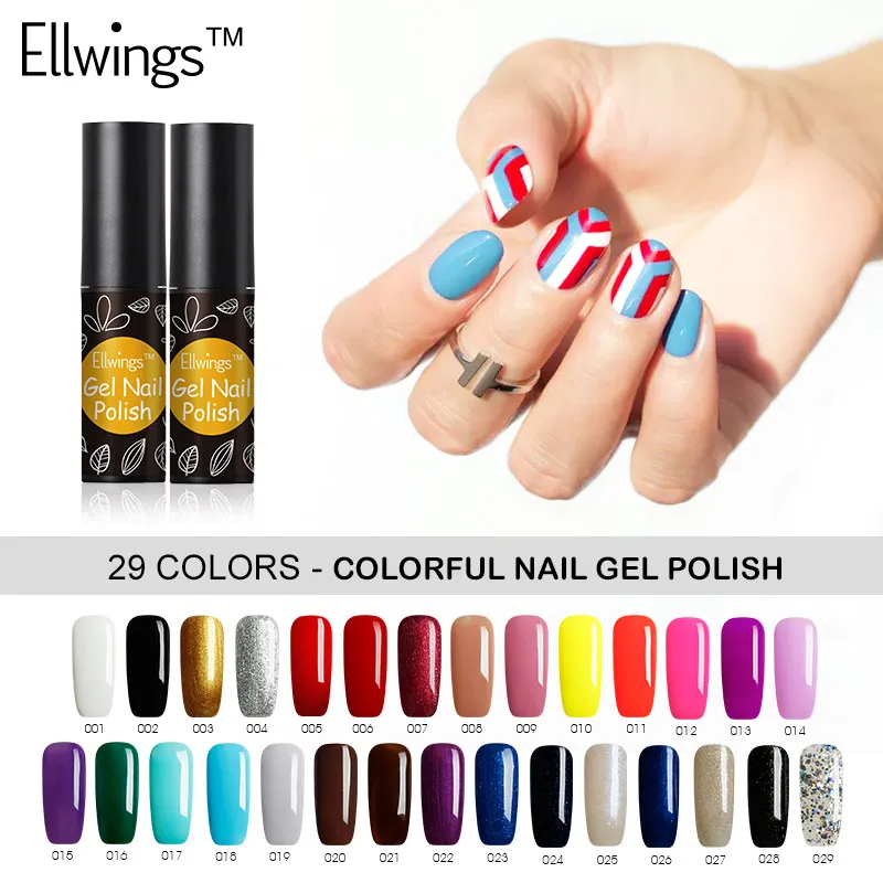 Фото Ellwings Color Gel Lacquer Nail UV Pure Paint Varnish Permanent Enamel Top Base Coat Primer Polish | Красота и здоровье