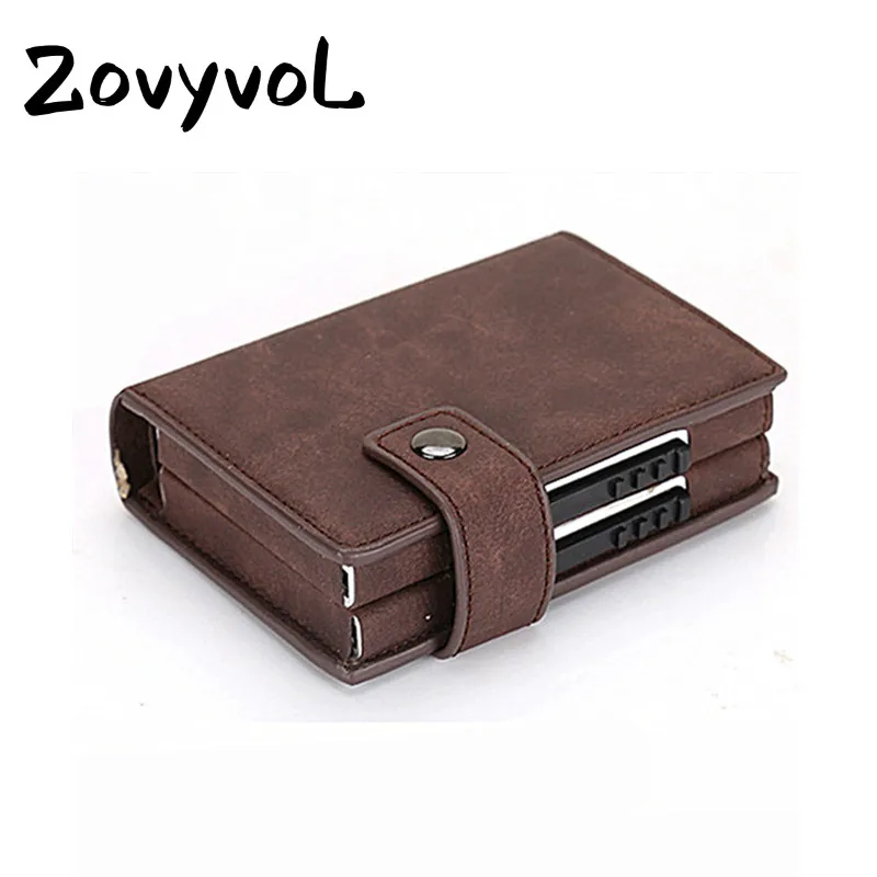 Кошелек ZOVYVOL с двойной картой алюминиевый RFID металлический блокировкой для