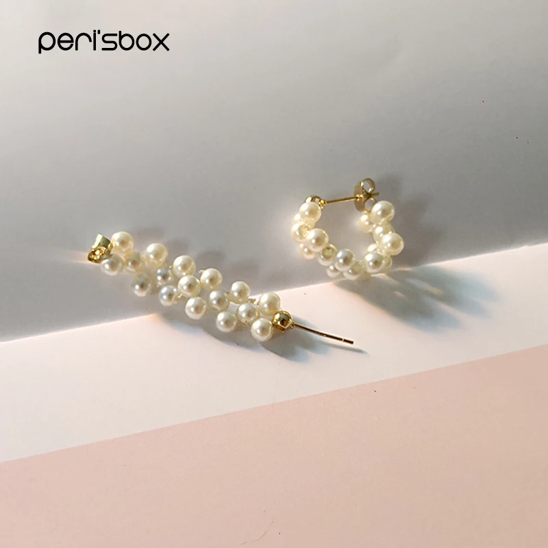 Peri'sBox Handmade Braided Pearl Hoop Earrings for Women Dainty Pearls Beaded Earrings Hoops 19mm Delicate Cute Jewelry Gifts
Peri'sBox Handmade Braided Pearl Hoop Earrings for Women Dainty Pearls Beaded Earrings Hoops 19mm Delicate Cute Jewelry Gifts