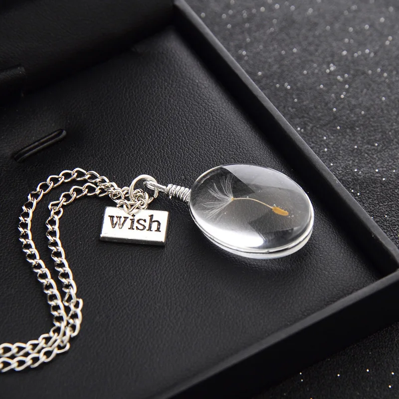 Dandelion Necklace Wish Necklace Glass Round Oval Pendant Necklace for Women Men Fashion Nature Jewelry
Dandelion Necklace Wish Necklace Glass Round Oval Pendant Necklace for Women Men Fashion Nature Jewelry