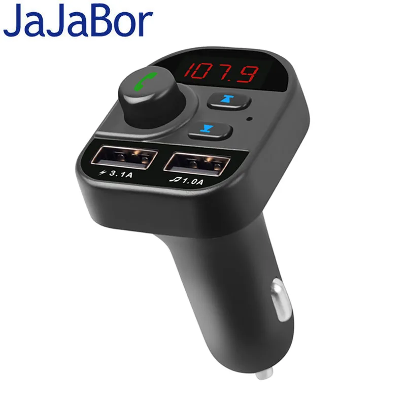 

JaJaBor Bluetooth Car Kit Wireless FM Transmitter Hands Free Calling A2DP Music Playing 5V 1 A / 3.1A Dual USB Car Charger