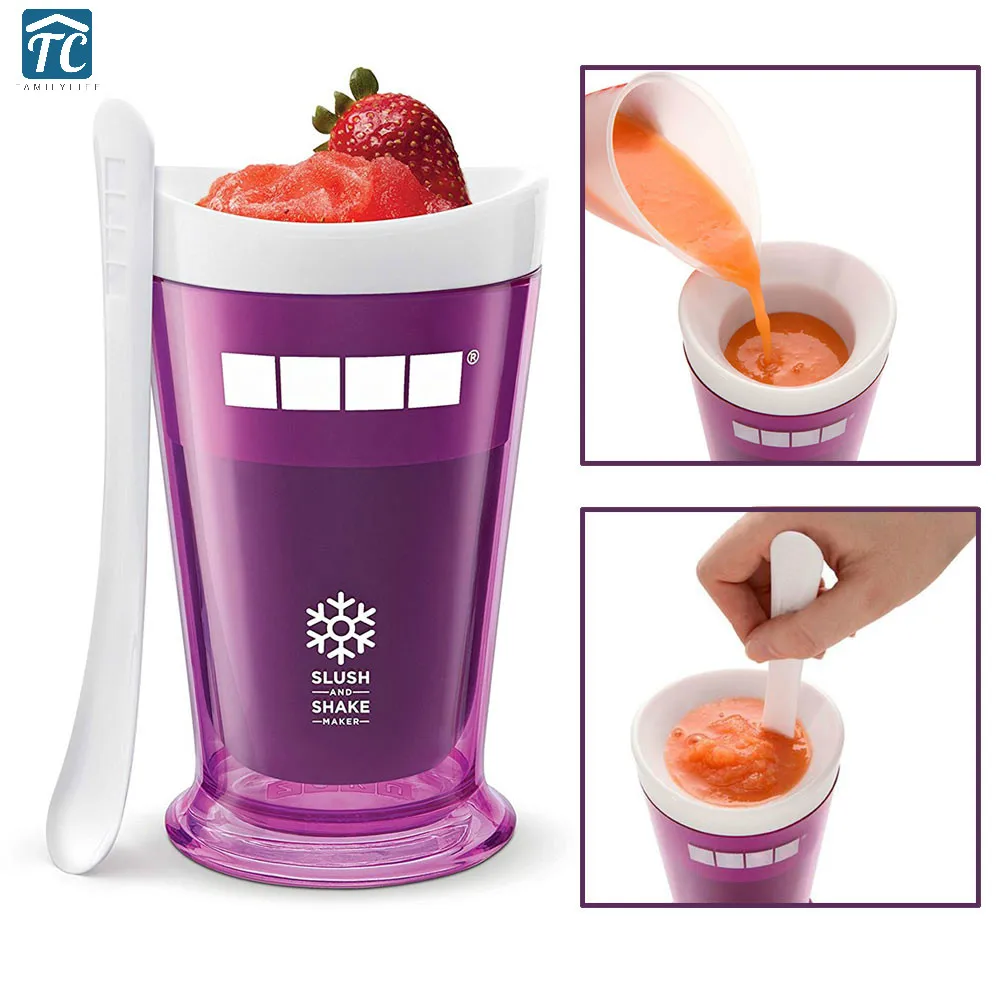 Smoothie Slush Shake Maker Cup Ice Cream Molds Freeze Popsicle Spoon Makerfruit Juice Frozen Summer Cool Creative Accessories
Smoothie Slush Shake Maker Cup Ice Cream Molds Freeze Popsicle Spoon Makerfruit Juice Frozen Summer Cool Creative Accessories
