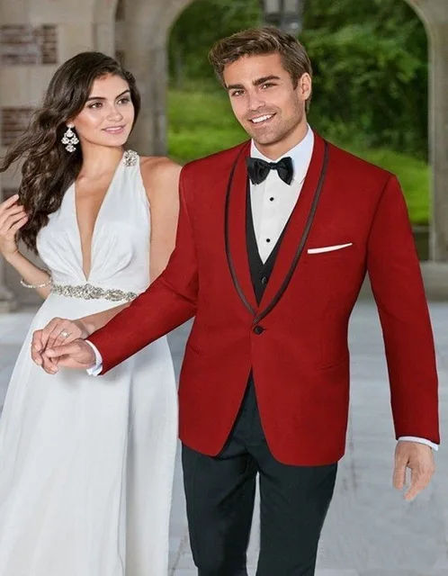 2018 Spring Slim Fit Shawl Lapel Red Tuxedos Men's Brand Suit Groomsmen One Button Business Mens Formal Wear (Jacket+Pants+Vest)
2018 Spring Slim Fit Shawl Lapel Red Tuxedos Men's Brand Suit Groomsmen One Button Business Mens Formal Wear (Jacket+Pants+Vest)