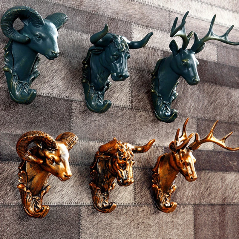Creative Resin Wall Hook Animals Decor Rack Gold Deer Head Robe Peg Coat Clothes Key Hanger Home Outdoor Retro Rough Adornment
Creative Resin Wall Hook Animals Decor Rack Gold Deer Head Robe Peg Coat Clothes Key Hanger Home Outdoor Retro Rough Adornment