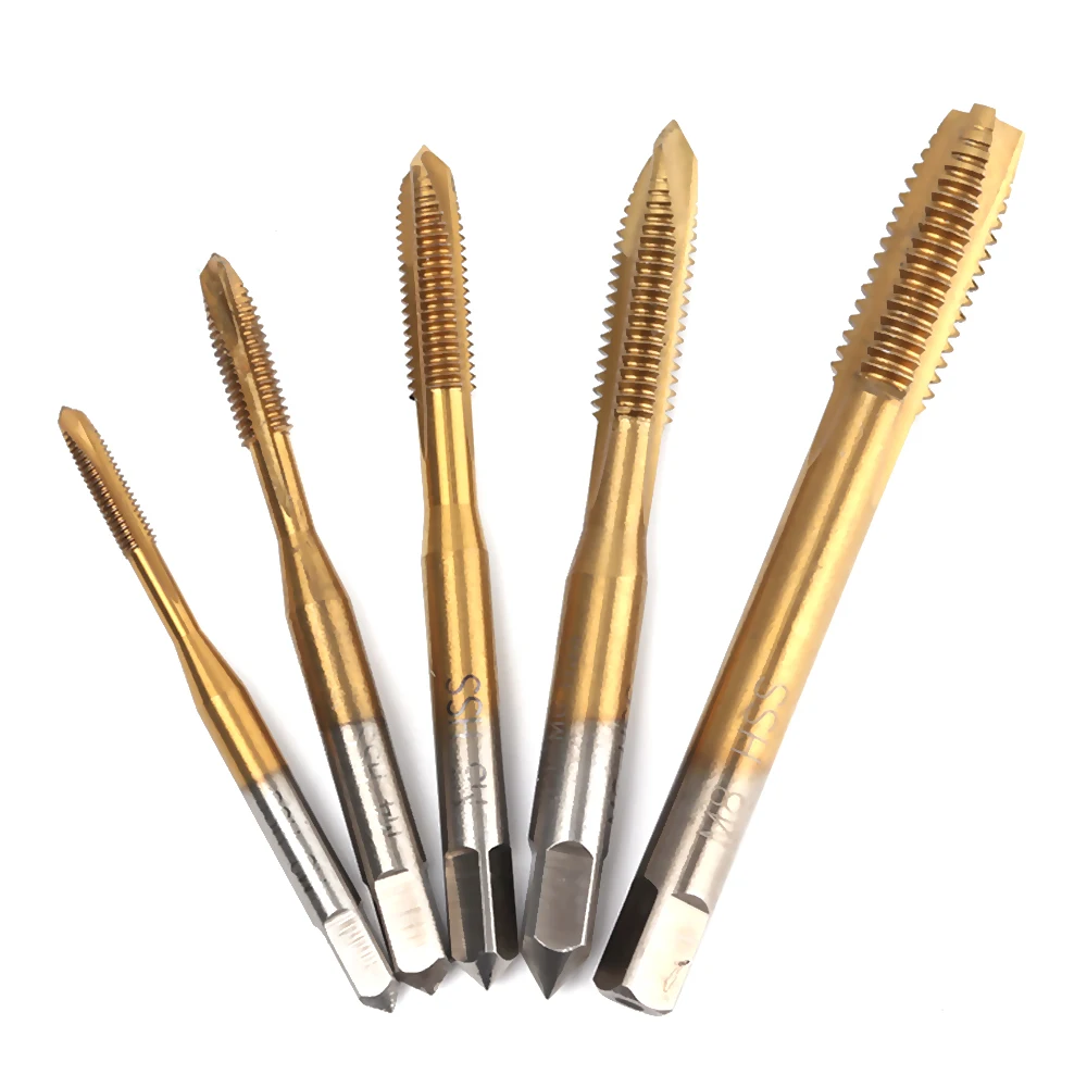 Universal 3mm-8mm HSS Titanium Hand Tap Tapping Screw Thread Metric Plugs Taps Set M3 M4 M5 M6 M8 Straight Flute
Universal 3mm-8mm HSS Titanium Hand Tap Tapping Screw Thread Metric Plugs Taps Set M3 M4 M5 M6 M8 Straight Flute