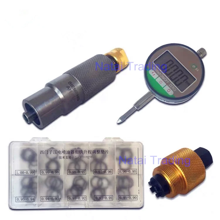piezo Siemens test gauge common rail injector nozzle Armature lift measuring seat adjusting shim 0.9-1.0mm piezo injector wrench
piezo Siemens test gauge common rail injector nozzle Armature lift measuring seat adjusting shim 0.9-1.0mm piezo injector wrench