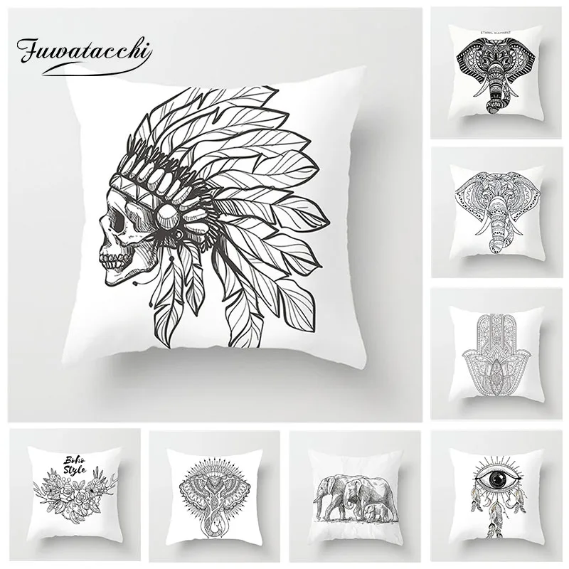 Fuwatacchi Ethnic Religion Style Cushion Cover Skull Elephant Flower Pillow Case Home Decorative Pillows Cover For Sofa Seat
Fuwatacchi Ethnic Religion Style Cushion Cover Skull Elephant Flower Pillow Case Home Decorative Pillows Cover For Sofa Seat