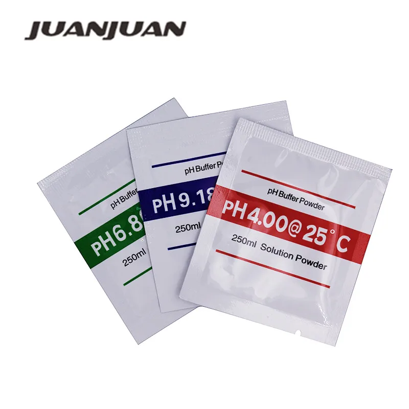 

3pcs/lot PH Buffer Solution Powder for PH Test Meter Measure Calibration Point 4.00 6.86 9.18 15%off