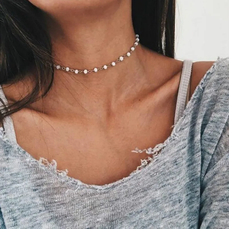 Boho Beads Chocker Gold Chain Choker Necklace For Women colar collier ras du cou femme collares kolye jewellery
Boho Beads Chocker Gold Chain Choker Necklace For Women colar collier ras du cou femme collares kolye jewellery