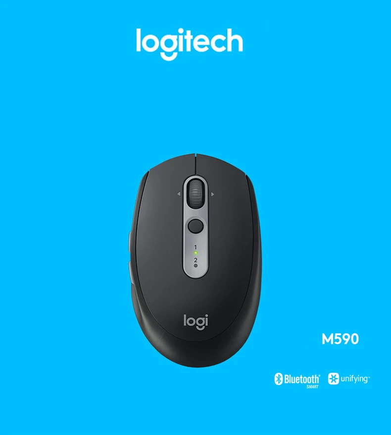 Logitech M590 Wireless Mouse Red Mini Bluetooth 2.4G Mute Gaming Silent Mice 