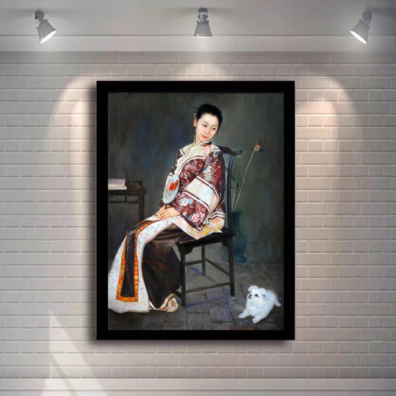 Chinese Qing Dynasty Woman Oil Painting on Canvas Posters and Prints Wall Art Pictures for Living Room Home Decoration No Frame
Chinese Qing Dynasty Woman Oil Painting on Canvas Posters and Prints Wall Art Pictures for Living Room Home Decoration No Frame