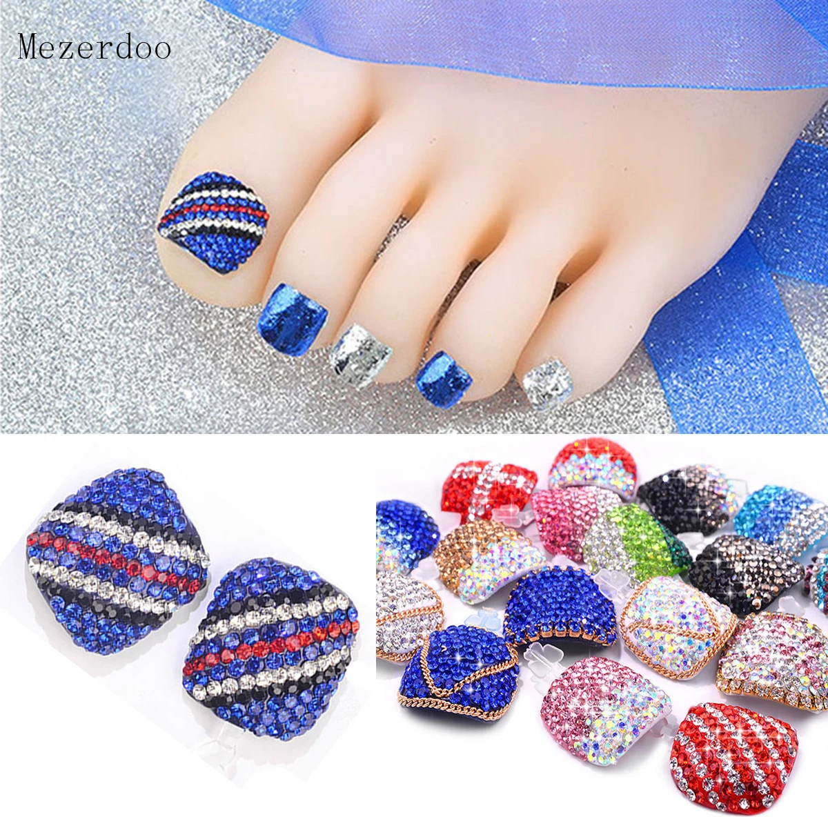 1 Pair Foot False Nails Glue Fake Big Toe Art Tools for Women Full Cover Beauty Foot Care Patch with Shining Rhinestone
1 Pair Foot False Nails Glue Fake Big Toe Art Tools for Women Full Cover Beauty Foot Care Patch with Shining Rhinestone
