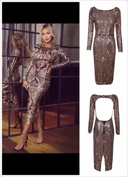 High Quality Brown Long Sleeve Celebrity Backless Fashion Dress Sexy Party Bodycon Dress
High Quality Brown Long Sleeve Celebrity Backless Fashion Dress Sexy Party Bodycon Dress