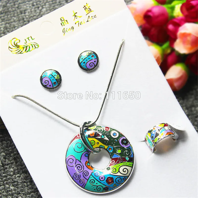 European Silver Plated Spring Colorful Flower Artistic Style Leaf Enamel Jewelry Set ,1set/pack
European Silver Plated Spring Colorful Flower Artistic Style Leaf Enamel Jewelry Set ,1set/pack