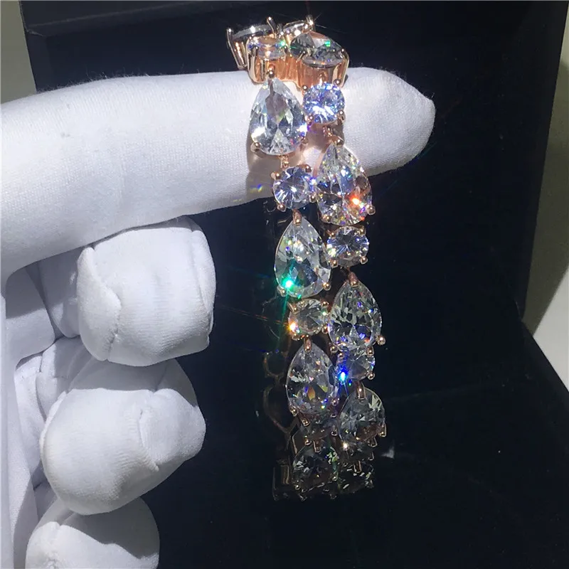 Handmade Mona Lisa Bracelet Water Drop 5A cubic zirconia Rose Gold Filled Party Wedding Bracelets for women Bridal Gift
Handmade Mona Lisa Bracelet Water Drop 5A cubic zirconia Rose Gold Filled Party Wedding Bracelets for women Bridal Gift