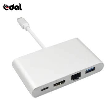 USB C to HDMI 4K+Gigabit Ethernet (RJ45 Port)+USB 3.0 USB 3.1 Type C Adapter USB-C Splitter
USB C to HDMI 4K+Gigabit Ethernet (RJ45 Port)+USB 3.0 USB 3.1 Type C Adapter USB-C Splitter