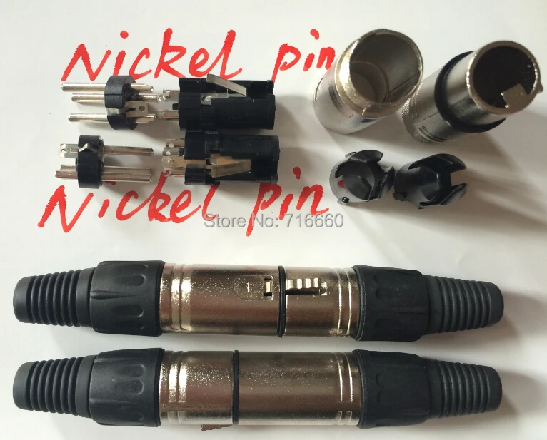 Free Shipping 40pcs/lot Nickel pins XLR male&female for amplifier Connecting or Microphone Connecting
Free Shipping 40pcs/lot Nickel pins XLR male&female for amplifier Connecting or Microphone Connecting