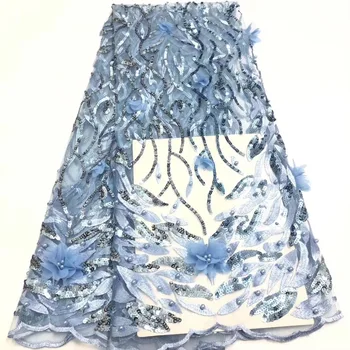 Blue High Quality African Lace Fabric With Gold Sequins Tissu Indian Wedding Dress Fabric French beads Mesh Tulle Lace Material
Blue High Quality African Lace Fabric With Gold Sequins Tissu Indian Wedding Dress Fabric French beads Mesh Tulle Lace Material