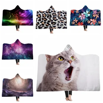 Cute Cat Print Hooded Blanket 3D Star universe Ocean Blue Wearable plush Throw for Bed Sofa Thick warm Hooded Blanket
Cute Cat Print Hooded Blanket 3D Star universe Ocean Blue Wearable plush Throw for Bed Sofa Thick warm Hooded Blanket
