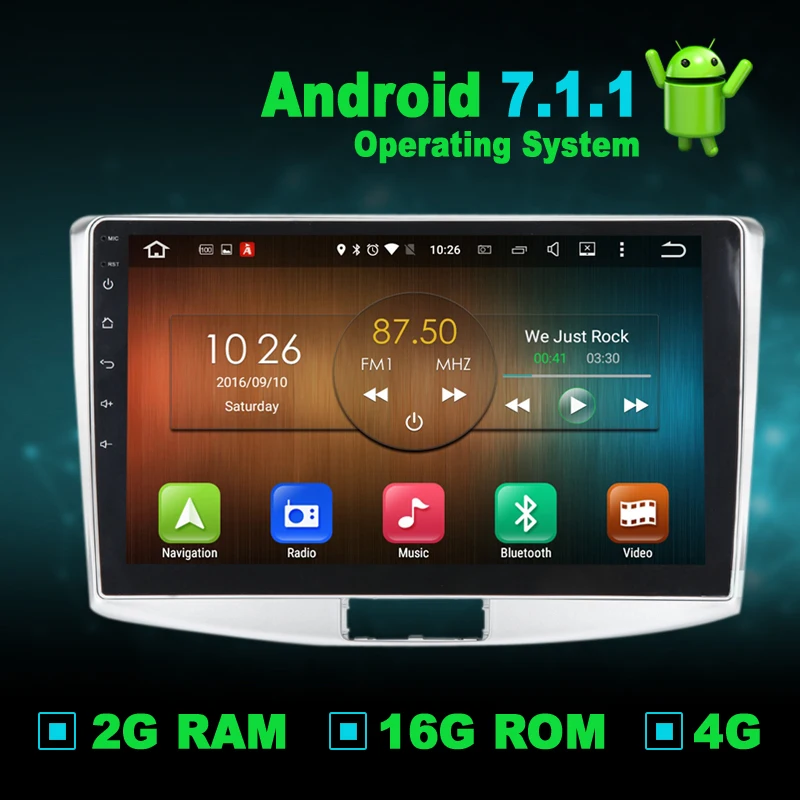 Android 7.1.1 автомобильная навигационная система GPS радио DVD стерео аудио видео для