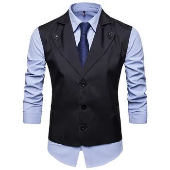 Business Vest Waistcoat Men New Autumn and Winter Men's V-neck Single-breasted Design Business Jacket
Business Vest Waistcoat Men New Autumn and Winter Men's V-neck Single-breasted Design Business Jacket