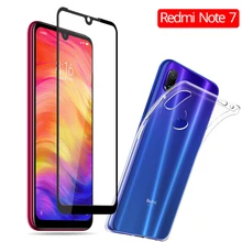 2-in-1 מזג זכוכית Xiaomi Redmi הערה 7 פרו מסך מגן Redmi הערה 7 מגן זכוכית טלפון מקרה Redmi הערה 7 זכוכית סרט(China)