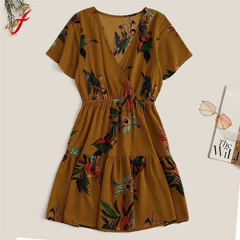 feitong Women Boho Floral Dress Summer Short Sleeve V neck bodycon dress women beach dress 2019 Summer robe moulante femme #4
feitong Women Boho Floral Dress Summer Short Sleeve V neck bodycon dress women beach dress 2019 Summer robe moulante femme #4