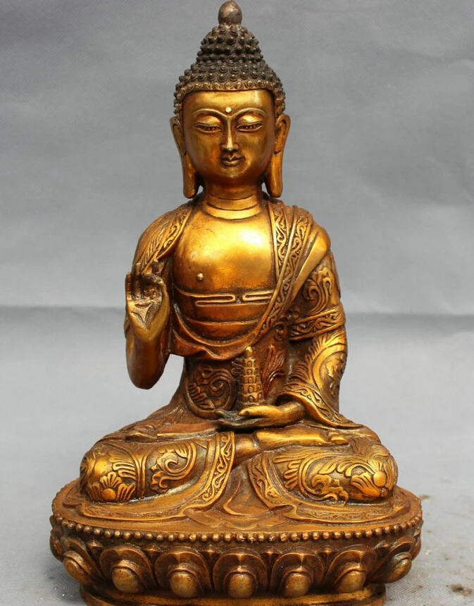 song voge gem S3069 11" Tibet Bronze Gilt Folk Buddhism Flower Shakyamuni Buddha Pull Stupa Statue
song voge gem S3069 11" Tibet Bronze Gilt Folk Buddhism Flower Shakyamuni Buddha Pull Stupa Statue