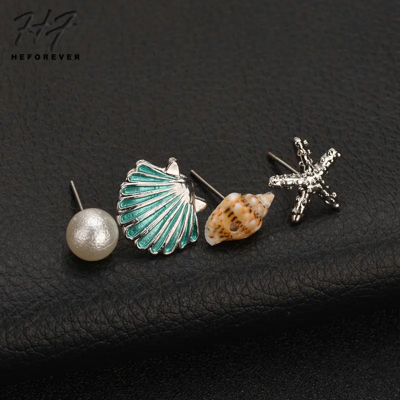 Marine Wonders Silver Gold Color Shell Conch Starfish Stud Earrings for Women 4 Pair/Set Romantic Fashion Jewelry KB279 KB280
Marine Wonders Silver Gold Color Shell Conch Starfish Stud Earrings for Women 4 Pair/Set Romantic Fashion Jewelry KB279 KB280