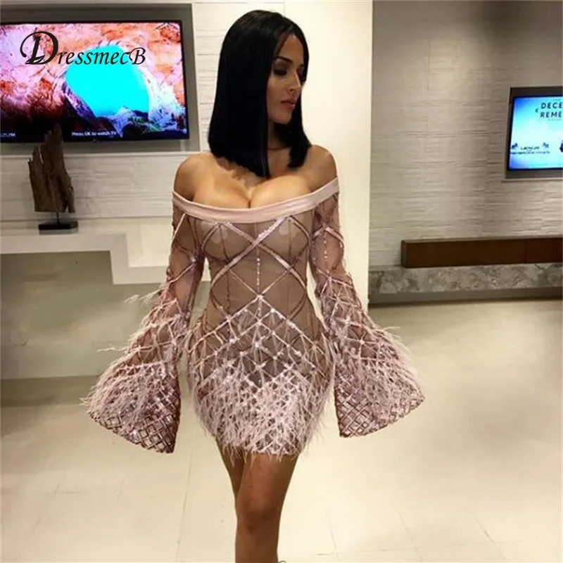 DRESSMECB Summer Off Shoulder Sexy Feather Mini Party Dresses Women Slash Neck Elegant Pencil Bodycon Ladies Dress Vestidos
DRESSMECB Summer Off Shoulder Sexy Feather Mini Party Dresses Women Slash Neck Elegant Pencil Bodycon Ladies Dress Vestidos