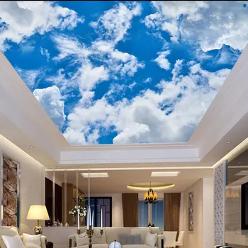 Ceiling Wall Papers 3D Nature Blue Sky White Clouds Photo Wallpaper Murals Thicken Self Adhesive Vinyl / Silk Fabric Wall Paper
Ceiling Wall Papers 3D Nature Blue Sky White Clouds Photo Wallpaper Murals Thicken Self Adhesive Vinyl / Silk Fabric Wall Paper