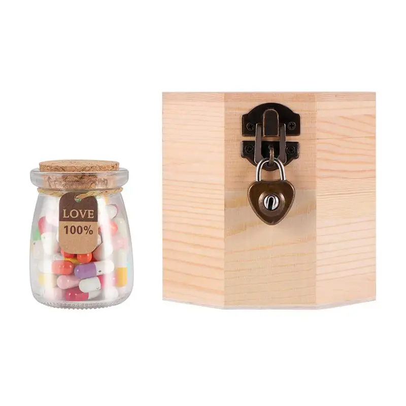 Message Bottle Message Capsule Letter Cute Love Pill Full Clear Mini Wish Bottle Paper Scrip Storage Wooden Box Wish Bottle
Message Bottle Message Capsule Letter Cute Love Pill Full Clear Mini Wish Bottle Paper Scrip Storage Wooden Box Wish Bottle