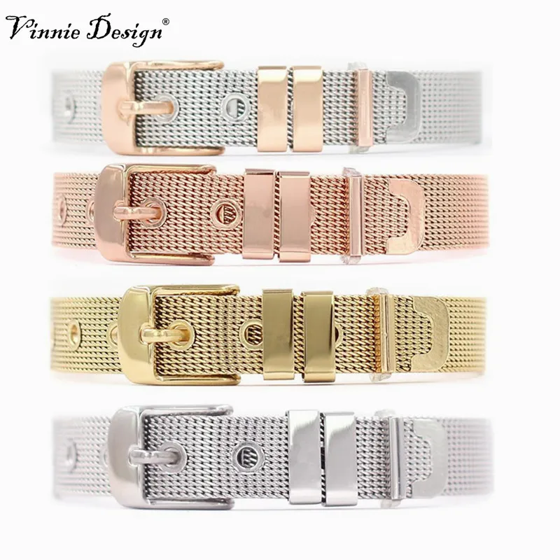 Vinnie Design Jewelry New Collection Stainless Steel Mesh Bracelet for Slide Charms Silver Rose Gold Black Color
Vinnie Design Jewelry New Collection Stainless Steel Mesh Bracelet for Slide Charms Silver Rose Gold Black Color