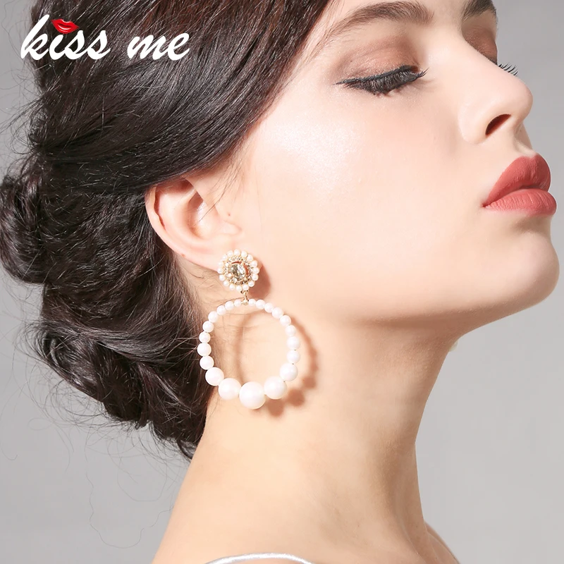 KISS ME Trendy Crystal Flower Imitation Pearl Earrings for Women 2018 Party/ Wedding Drop Earrings Fashion Jewelry
KISS ME Trendy Crystal Flower Imitation Pearl Earrings for Women 2018 Party/ Wedding Drop Earrings Fashion Jewelry