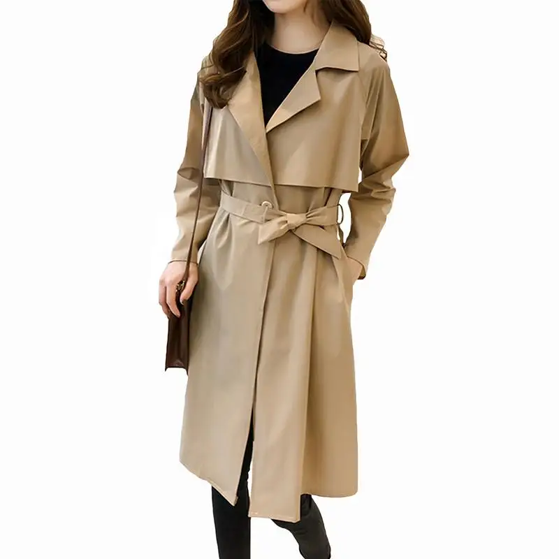 2019 New Fashion Classic Simple Long Trench Coat Women Casual Slim Belt Windbreaker Female Elegant Chic Solid Color Outwear D225
2019 New Fashion Classic Simple Long Trench Coat Women Casual Slim Belt Windbreaker Female Elegant Chic Solid Color Outwear D225