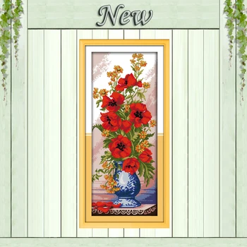 Beautiful Poppy celadon vase,Pattern printed on the fabric DMC 11CT 14CT Cross Stitch kits,needlework Sets DIY crafts embroidery
Beautiful Poppy celadon vase,Pattern printed on the fabric DMC 11CT 14CT Cross Stitch kits,needlework Sets DIY crafts embroidery