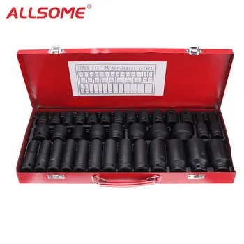 ALLSOME 35pcs 1/2 Inch Deep Drive Impact Socket Set Metric Extension Drive Garage Tool HT1763
ALLSOME 35pcs 1/2 Inch Deep Drive Impact Socket Set Metric Extension Drive Garage Tool HT1763