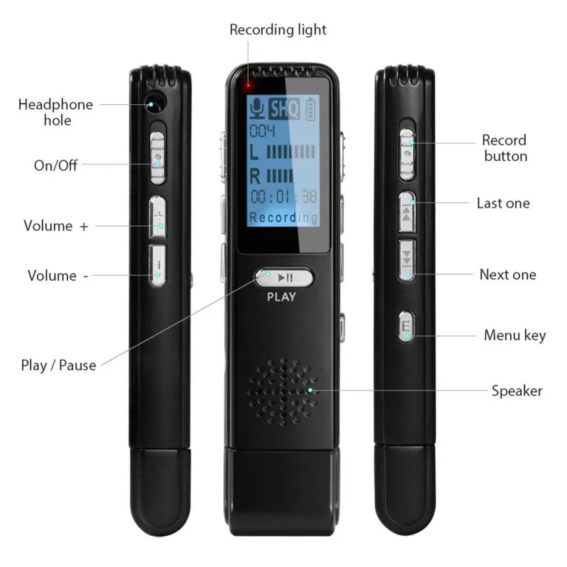 Fashion MP3 Player Rechargeable Digital Voice Recorder with Metal Case Voice-Activated Recorder for Lecture Conference
Fashion MP3 Player Rechargeable Digital Voice Recorder with Metal Case Voice-Activated Recorder for Lecture Conference