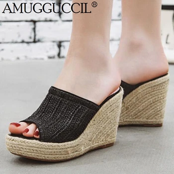 2020 New Plus Big Size 34-43 Black Beige Fashion Sexy High heel Platform Summer Girls Lady Women Wedges Sandals Slippers L1141
2020 New Plus Big Size 34-43 Black Beige Fashion Sexy High heel Platform Summer Girls Lady Women Wedges Sandals Slippers L1141