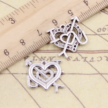 10pcs Charms Heart IOU I Love You 23x24mm Tibetan Silver Color Pendants Antique Jewelry Making DIY Handmade Craft Pendant
10pcs Charms Heart IOU I Love You 23x24mm Tibetan Silver Color Pendants Antique Jewelry Making DIY Handmade Craft Pendant