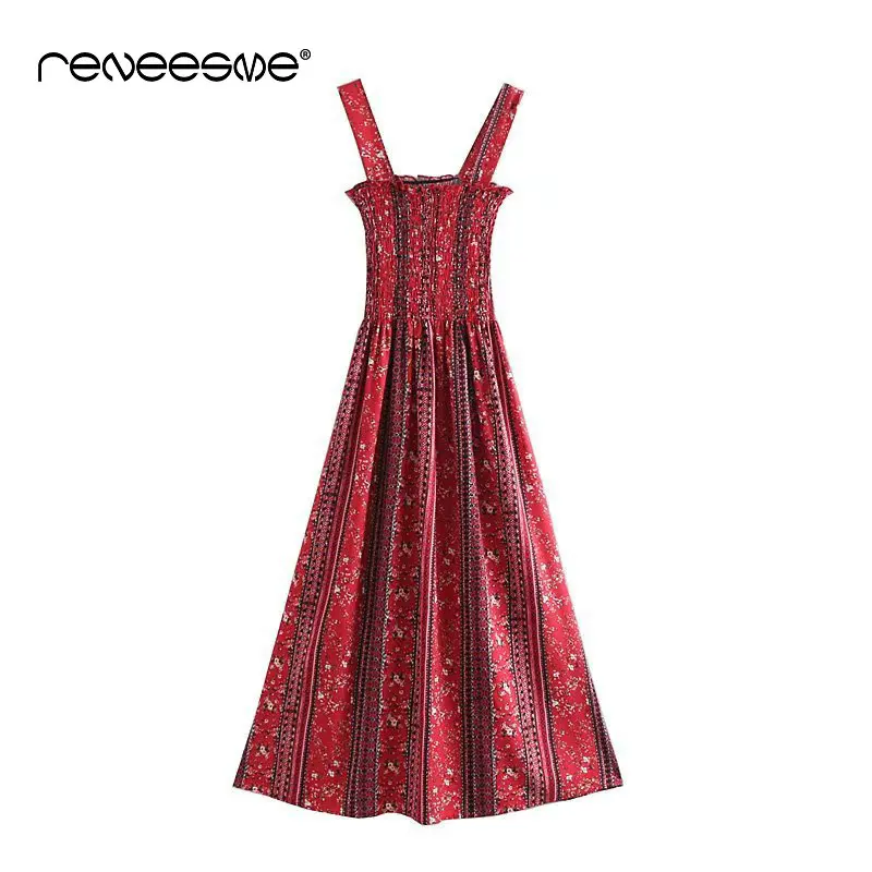 vintage red women dress spaghetti strap sleeveless a line ladies dresses summer mid-calf print elastic pleated female vestidos
vintage red women dress spaghetti strap sleeveless a line ladies dresses summer mid-calf print elastic pleated female vestidos