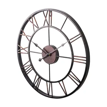 Extra Large Vintage Style Statement Metal Wall Clock Country Style - Chocolate color
Extra Large Vintage Style Statement Metal Wall Clock Country Style - Chocolate color