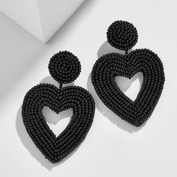 JUJIA Boho Jewelry Women Heart Beads Handmade Hanging Earrings Girl Big Dangle Drop Earrings Party Statement Bijoux
JUJIA Boho Jewelry Women Heart Beads Handmade Hanging Earrings Girl Big Dangle Drop Earrings Party Statement Bijoux