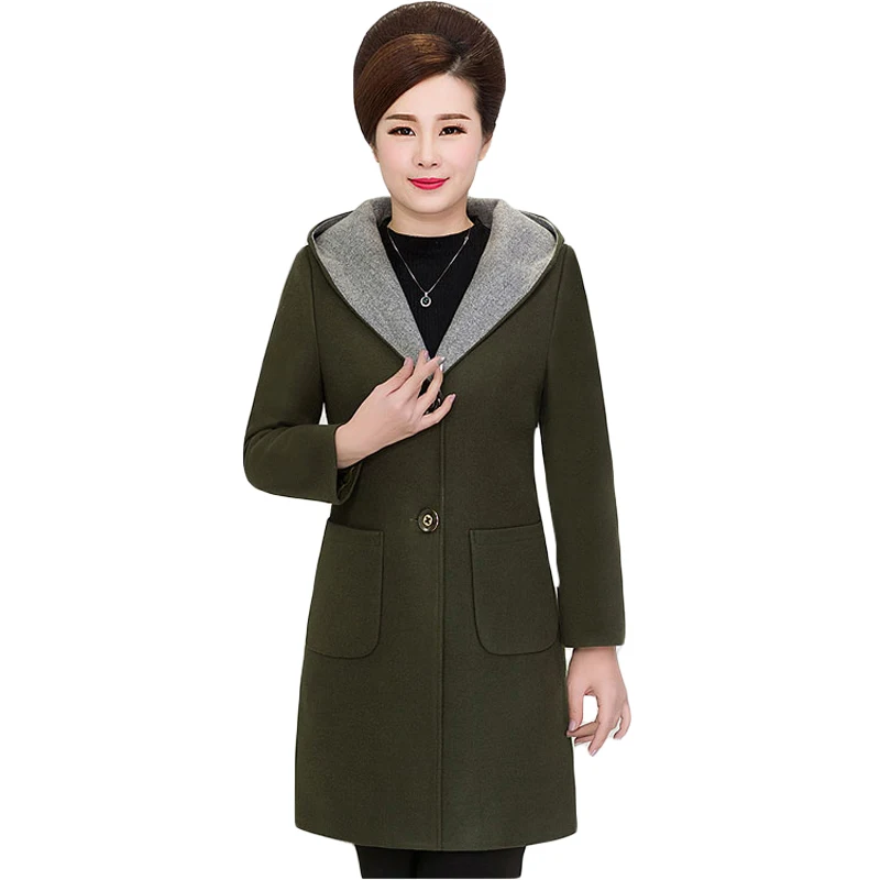 Women's 2 Button Wool-Blend Coat with Pockets 5XL Plus Size Hooded Woolen Coat Overcoat Long Jacket for Mother 2018 Winter XH638
Women's 2 Button Wool-Blend Coat with Pockets 5XL Plus Size Hooded Woolen Coat Overcoat Long Jacket for Mother 2018 Winter XH638