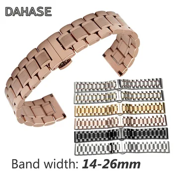 14mm 16 17 18 19 20mm 21 22mm 23 24 25 26mm 5 Beads Stainless Steel Watch band with Butterfly Buckle Replacement Watch straps
14mm 16 17 18 19 20mm 21 22mm 23 24 25 26mm 5 Beads Stainless Steel Watch band with Butterfly Buckle Replacement Watch straps