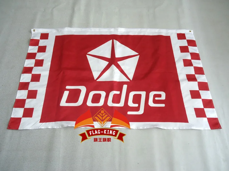 dodge red racing flag,90*150CM polyester dodge red banner