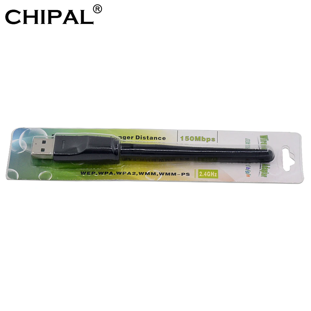 CHIPAL USB 2.0 WiFi Wireless Network Card 150M 802.11 b/g/n LAN Adapter with rotatable Antenna for Laptop PC Mini Wi-fi Dongle
CHIPAL USB 2.0 WiFi Wireless Network Card 150M 802.11 b/g/n LAN Adapter with rotatable Antenna for Laptop PC Mini Wi-fi Dongle
